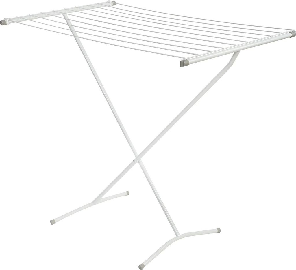 DanDiBo Wäscheständer Badewanne Standtrockner Weiß 93874 Faltbar Schmal Metall ohne Flügel ohne Rollen Platzsparend Zusammenklappbar