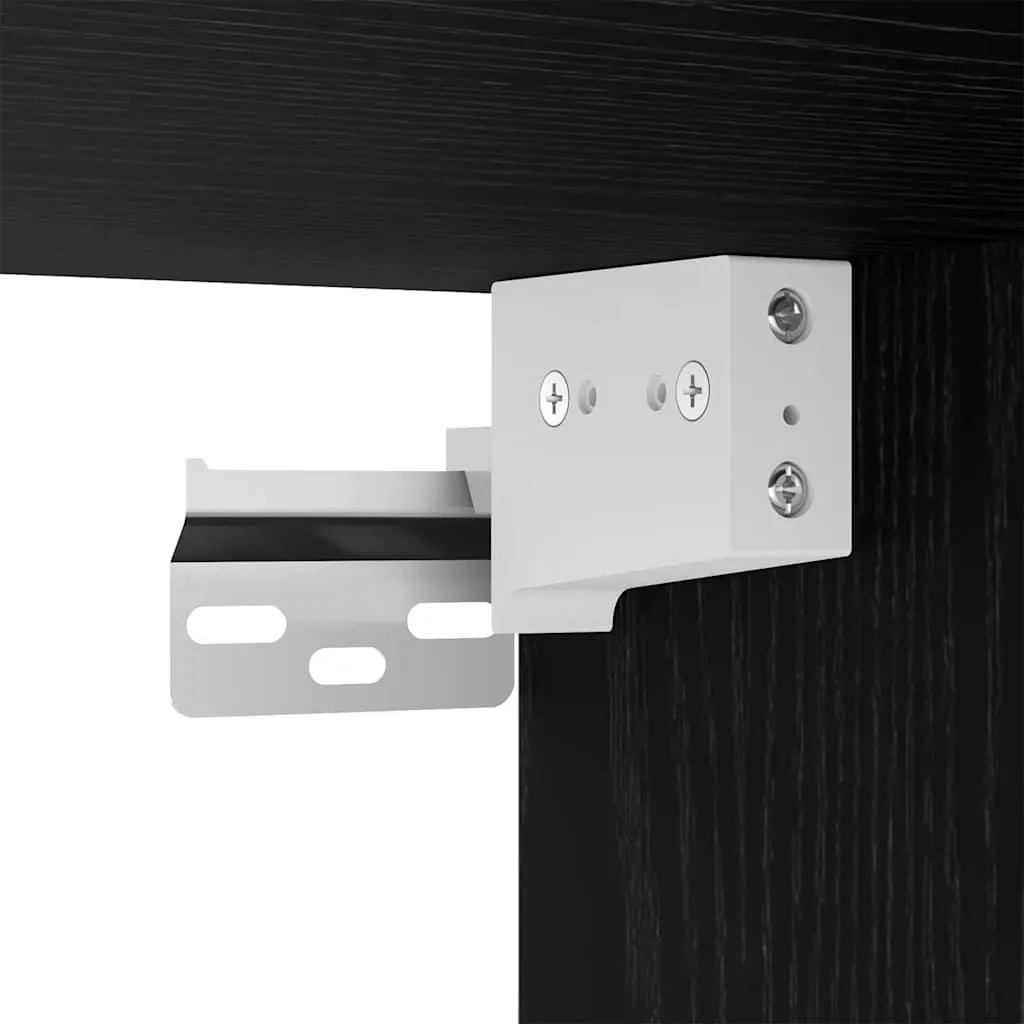 SYFAX Mobiletto Specchio Smart-Design Rovere Nero 91x15x76,5 cm - 7