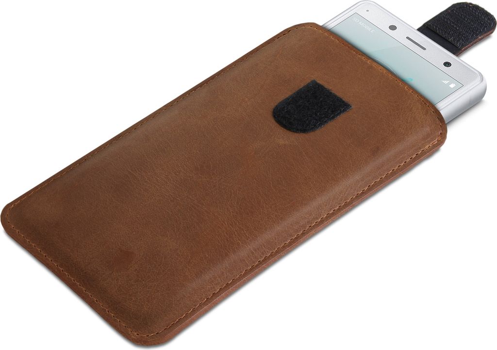 ROYALZ Ledertasche für Sony Xperia XZ2 COMPACT Leder Sleeve Vintage (Nur für XZ2 COMPACT geeignet) Schutztasche Cover Case Etui