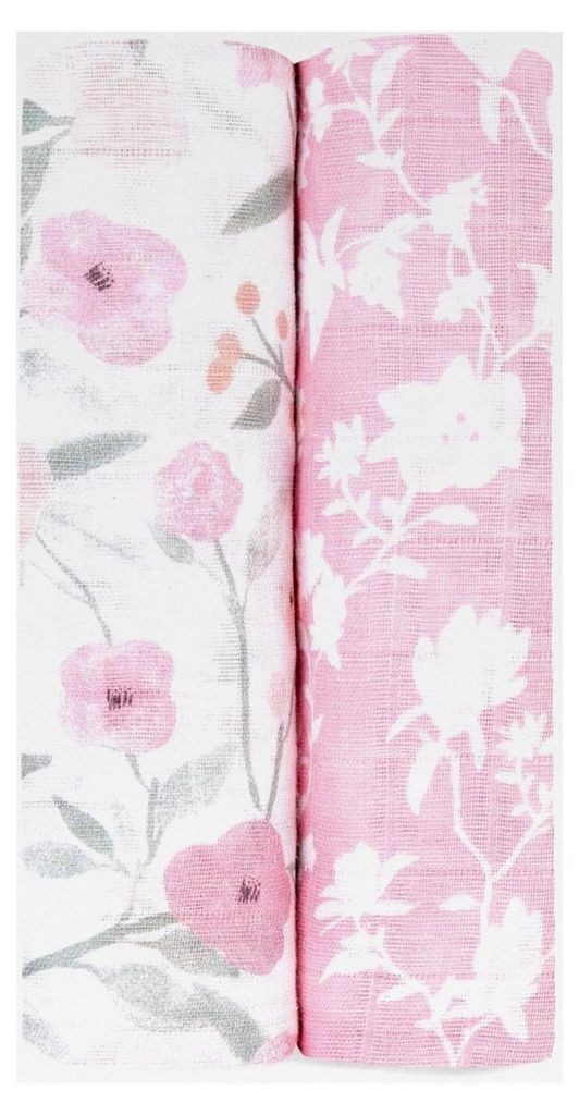 Pucktücher, Babydecken aus 100% Baumwoll-Musselin für Neugeborene, Wickeltücher-Set für Säuglinge und Kleinkinder, 120x120cm, 2er-Pack