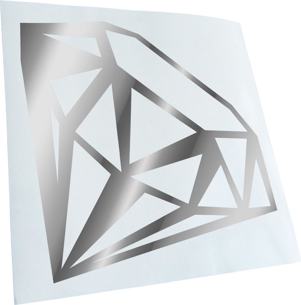 Kiwistar - Autoaufkleber - Edelstein Gemstone Heckscheibe - Aufkleber für Auto Kfz Fahrrad, LKW, Truck Mofa