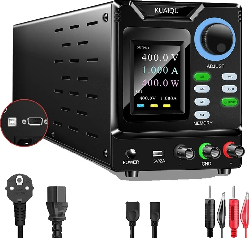 Alimentation DC pour test électronique et maintenance avec port série USB