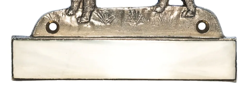 Targhetta Personalizzata Carlino Art-Dog - Ottone Puro per Porta - 4