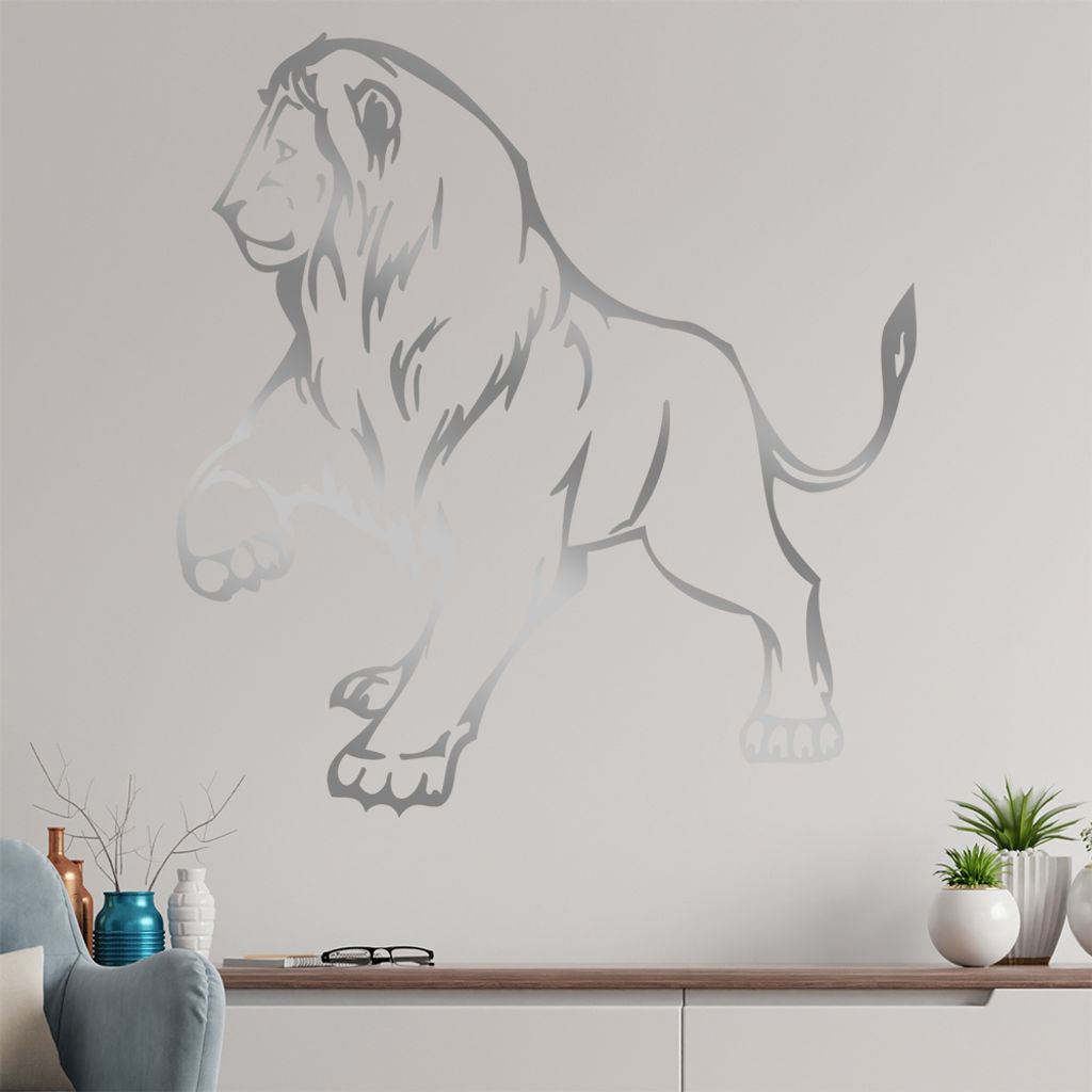 Löwe Wandtattoo in 6 Größen - Wandaufkleber Wall Sticker - Dekoration, Küche, Wohnzimmer, Schlafzimmer, Badezimmer