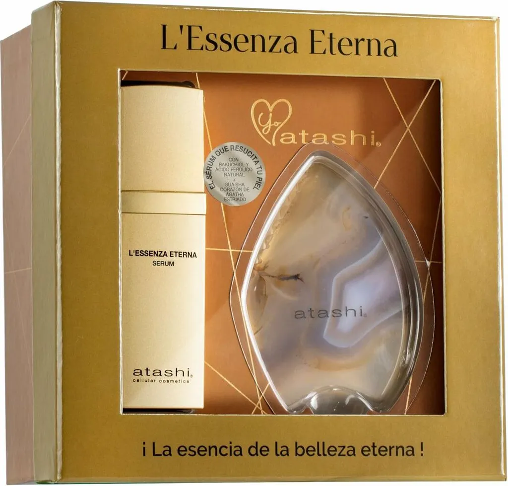 Atashi L'Essenza Eterna Siero Anti-Età con Bakuchiol e Gua Sha in Agata