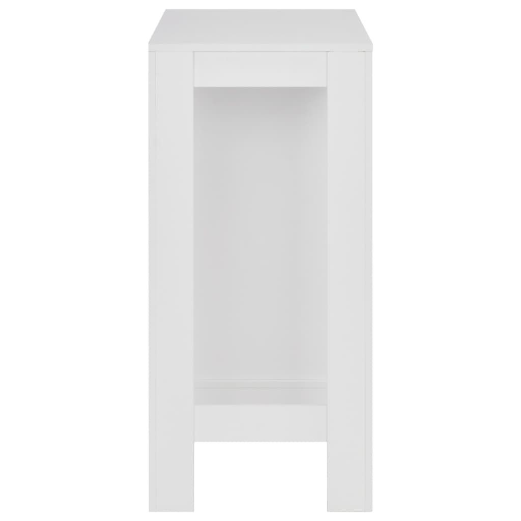 vidaXL Barový stôl s policou biely 110x50x103 cm Obrázok produktu 3