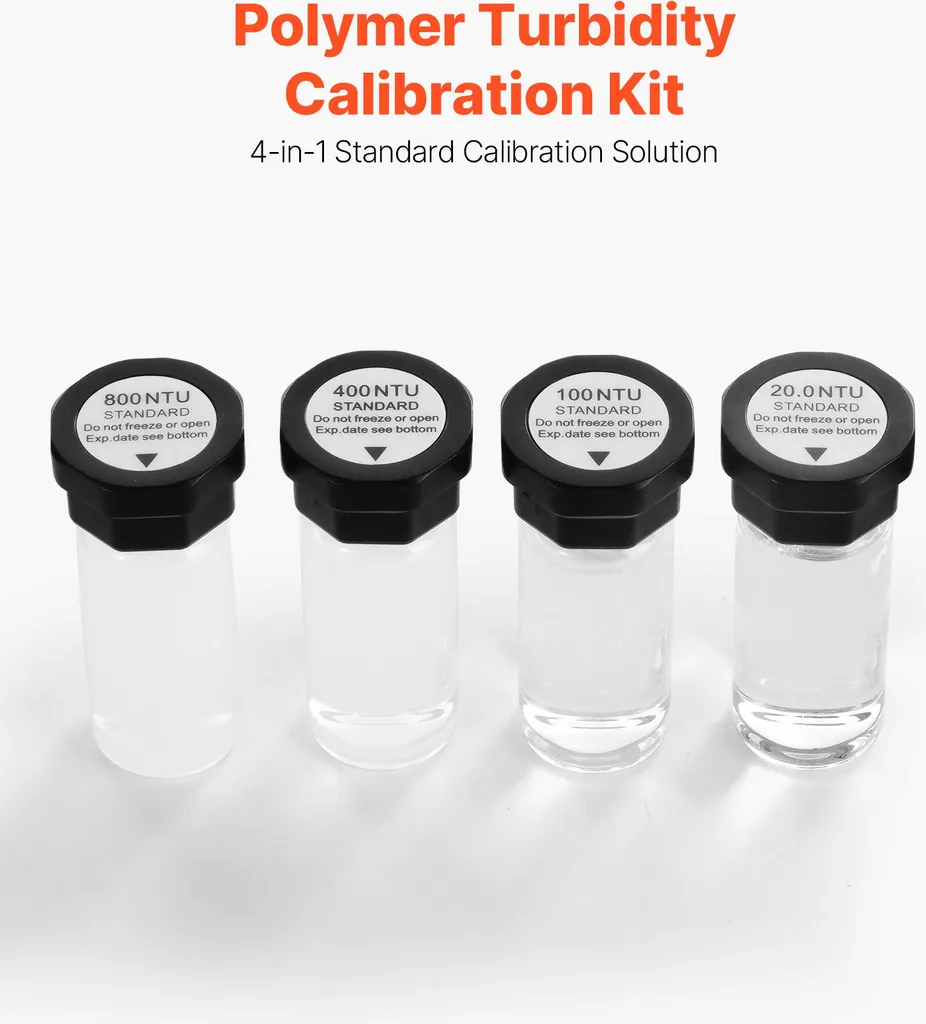 Solution de Calibrage Turbidité NTU Flacons Scellés et Insert Antichoc - 2