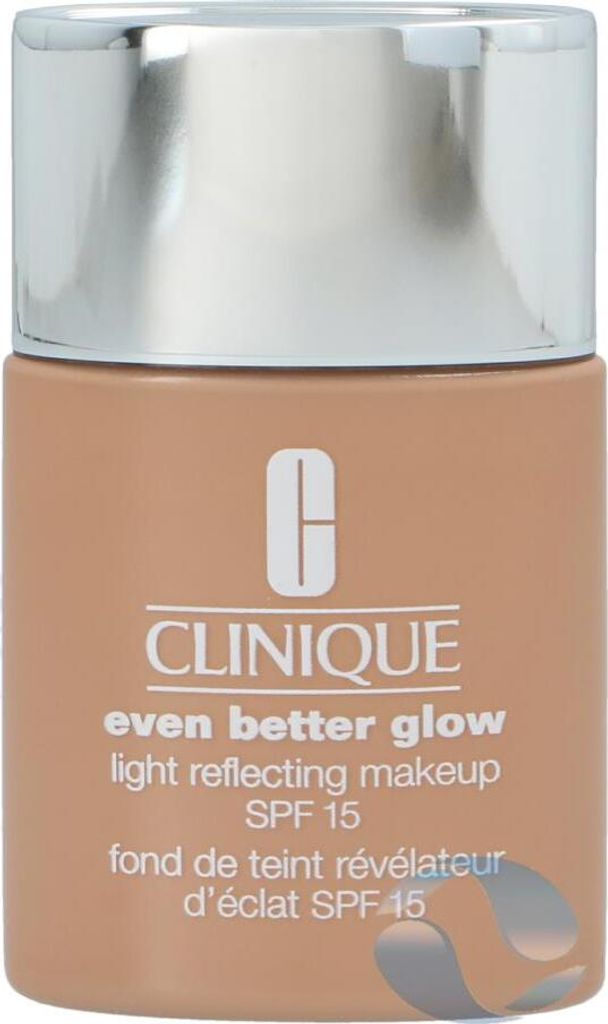 A bottle of Clinique Even Better Glow Light Reflecting Makeup SPF 15.