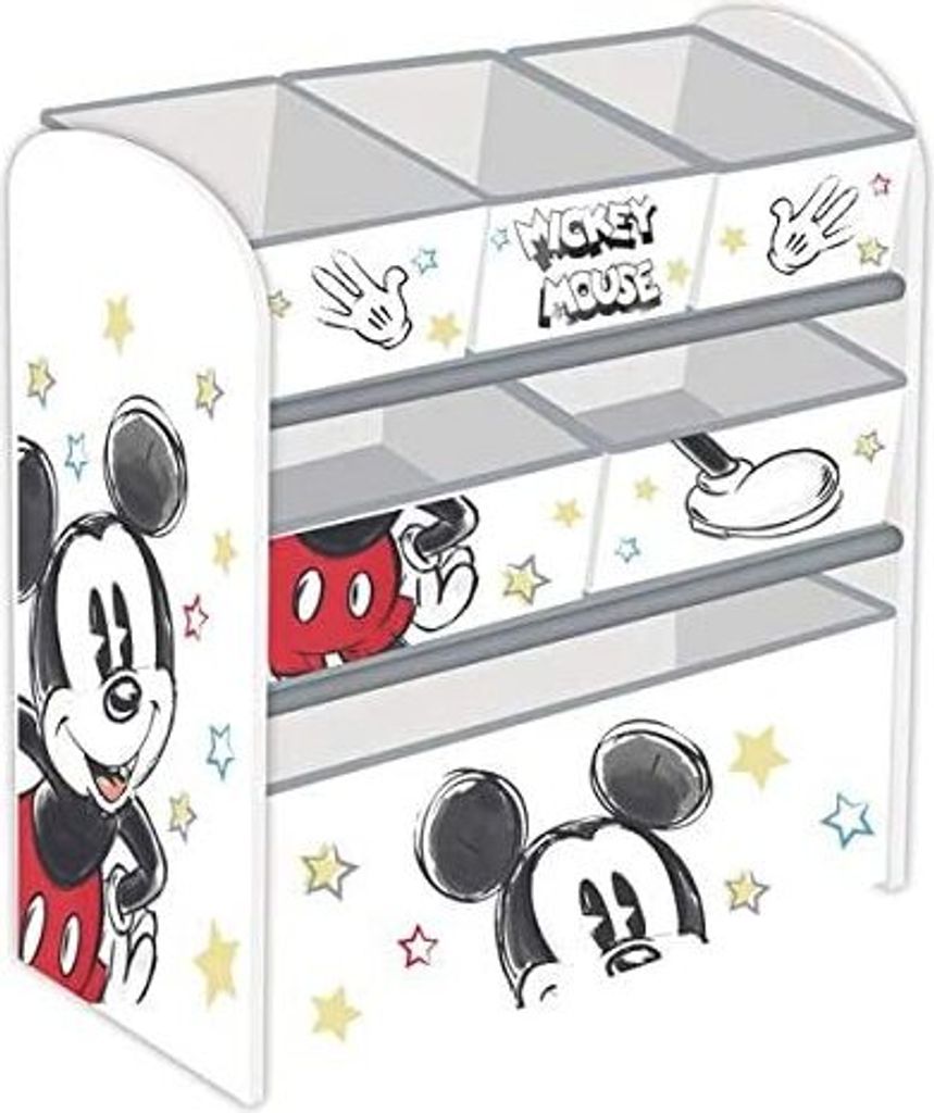 Holz Spielzeugregal Micky Maus Jungenregal Kinderregal Produktbild 