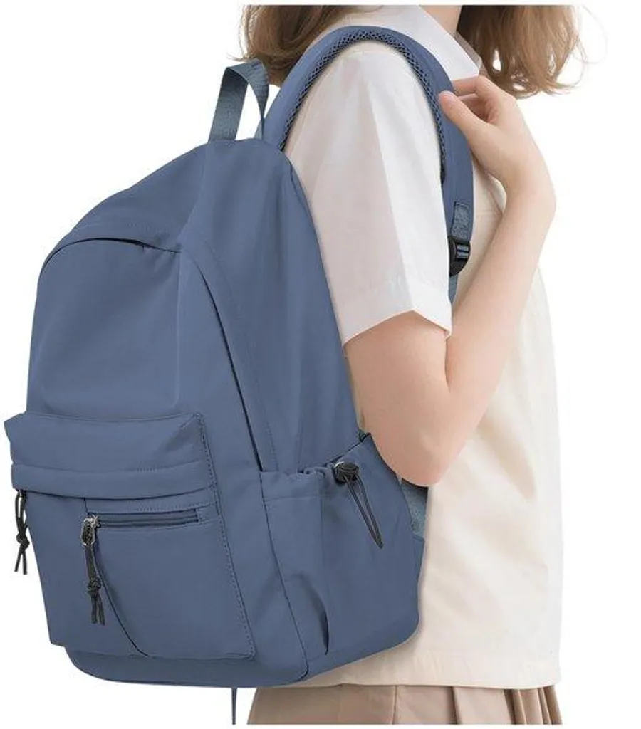 Sac à dos d'école imperméable bleu violet léger pour ordi portable