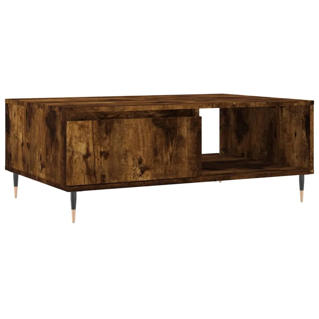 Tavolino Salotto Rovere Fumo 90x60x35cm | Legno Multistrato SYFAX™