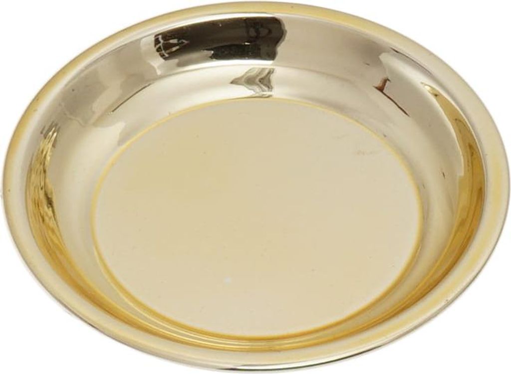 Ein rundes goldenes Gefäß für Weihwasser