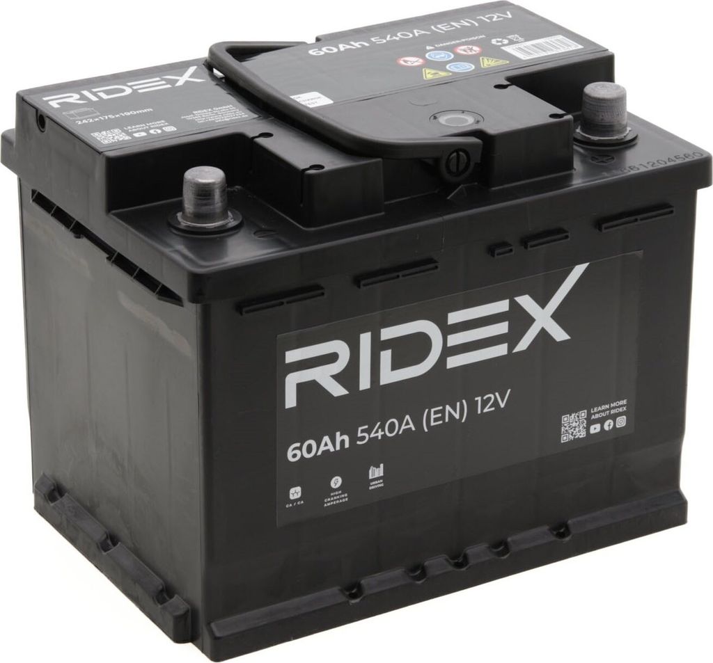 RIDEX Starterbatterie 12V 60Ah 540A/EN B13 L2 Batterie Produktbild 