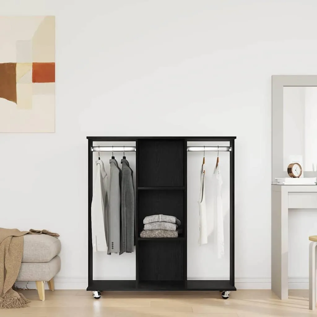 Armoire de rangement compacte 102 cm, solution gain de place chêne - 2