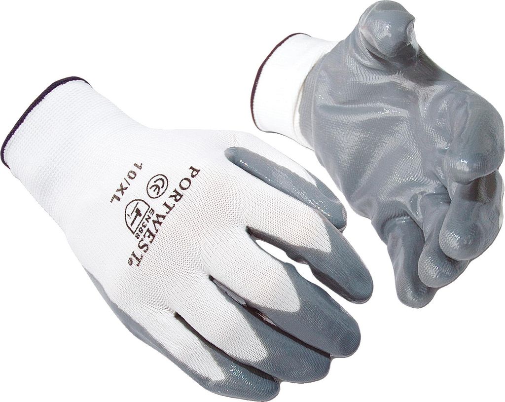 Portwest Arbeitshandschuhe Flexo Grip (A310) (2 Stück/Packung) RW7030 (Large) (Grau)