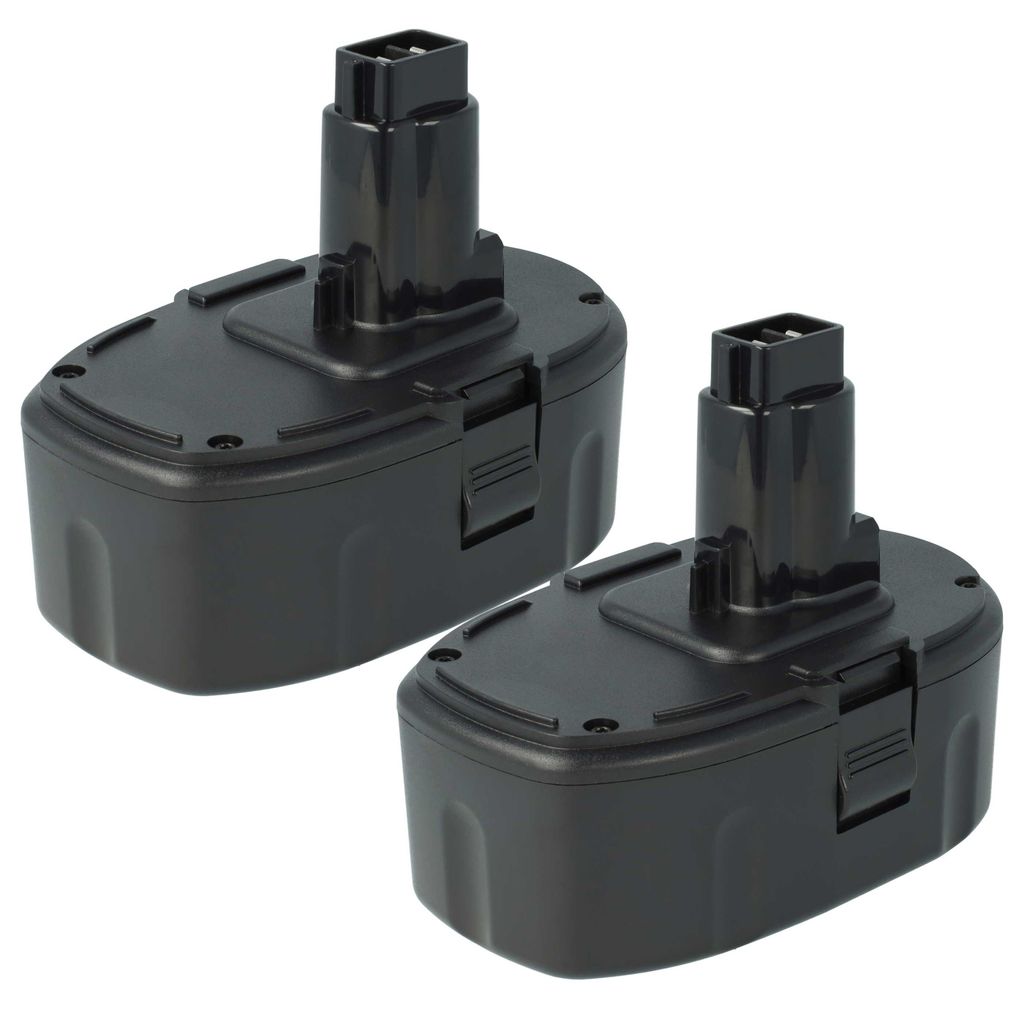 vhbw 2x Akku kompatibel mit Dewalt DC411B, DC410KA, DC410, DC410N, DC410KB, DC390KA, DC390K, DC390N, DC390KB Werkzeug (3000 mAh, Li-Ion, 18 V)