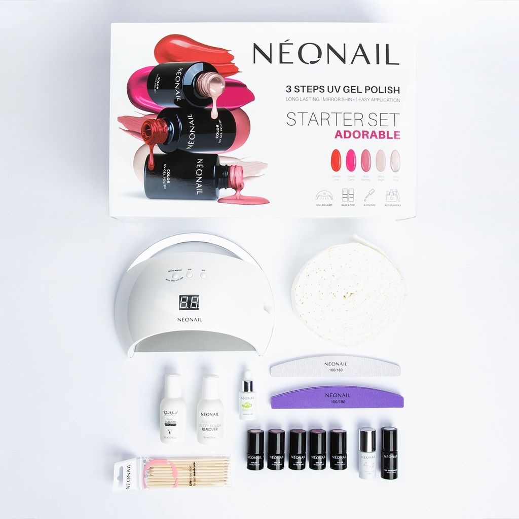 NEONAIL ADORABLE Starter Set Pink Red Beige Produktbild 