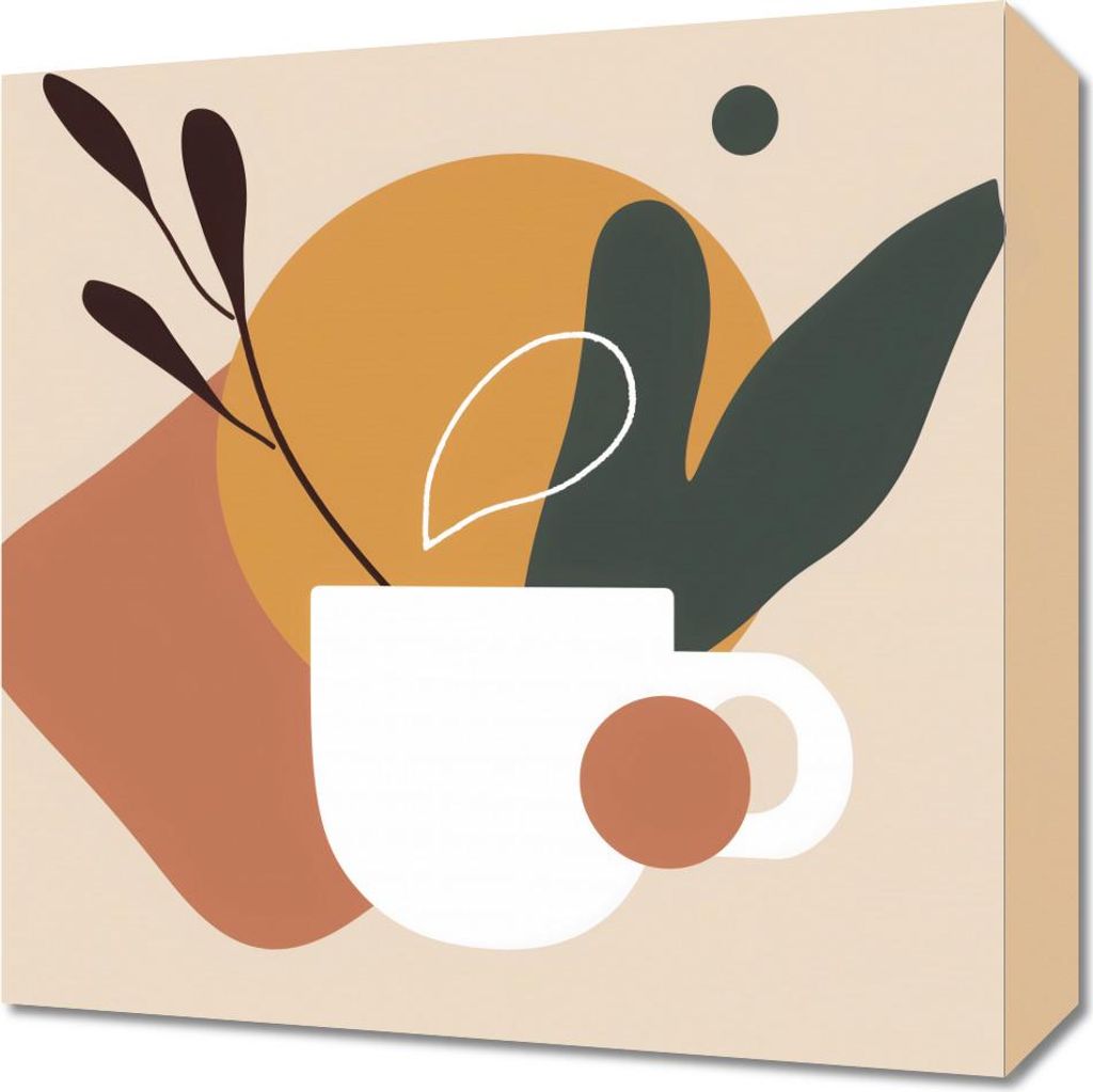 Bild 40x40cm Morgenkaffee