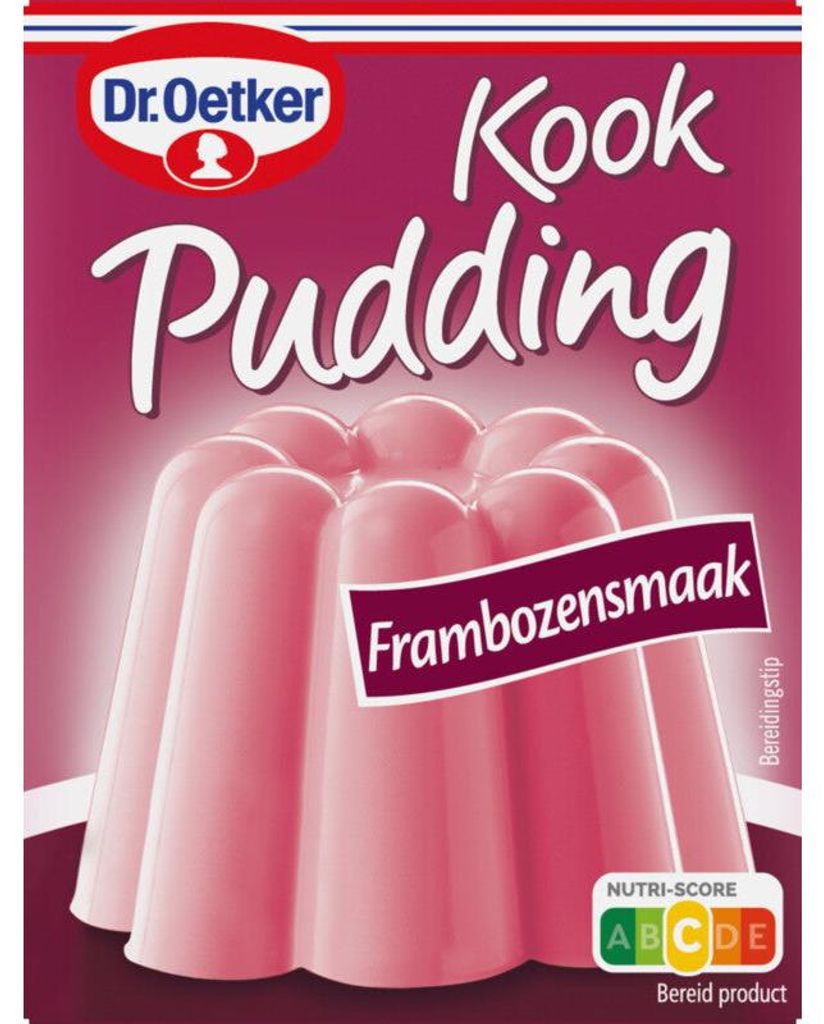 Dr. Oetker Kookpudding Himbeergeschmack 79g – cremiger Produktbild 