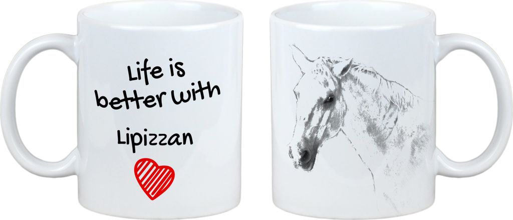 Lipizzaner - Tasse mit Pferd, Tasse mit Bild, personalisiertes Geschenk der Marke Art-Dog