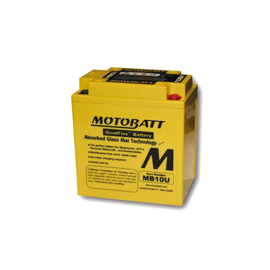 Batteria MOTOBATT MB10U 4 Pin AGM | Potenziata per Moto e Scooter