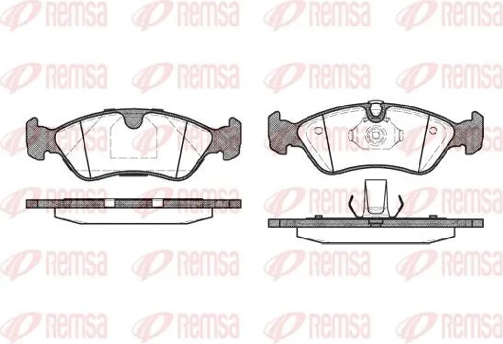 Plaquettes de frein REMSA 0286.50 pour Astra F et Vectra OE 1605089