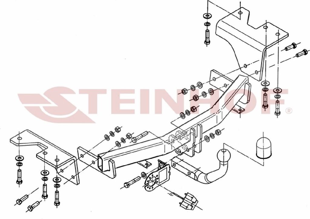 Z548187 Anhängerkupplung passend für TOYOTA Verso 03/2009-08/2018 starr