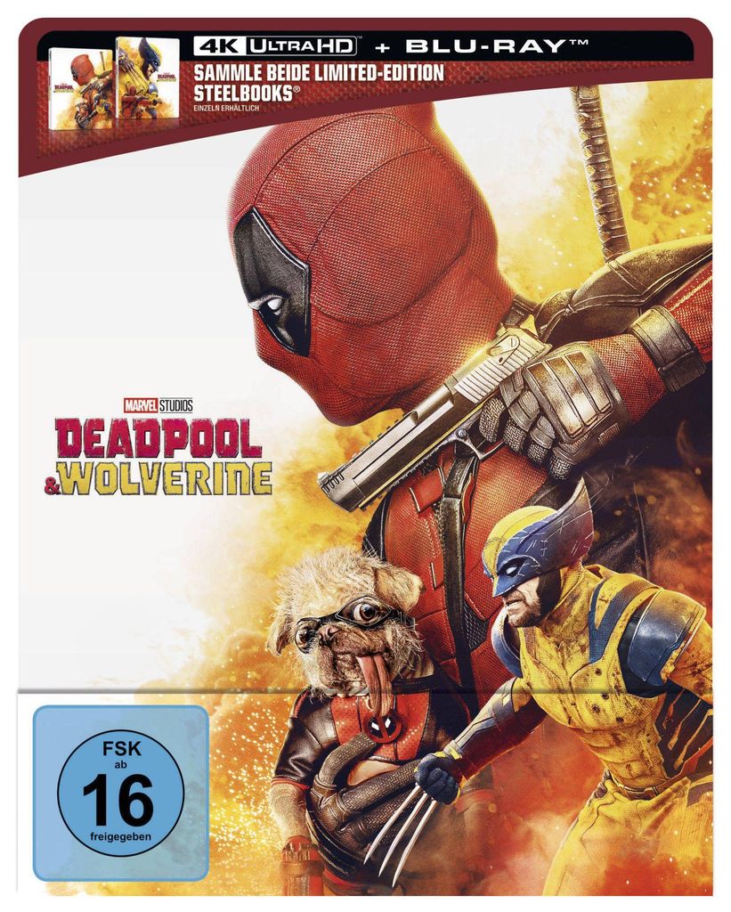 Deadpool & Wolverine UHD BD (Lim. Steelbook 'Deadpool') Produktbild 