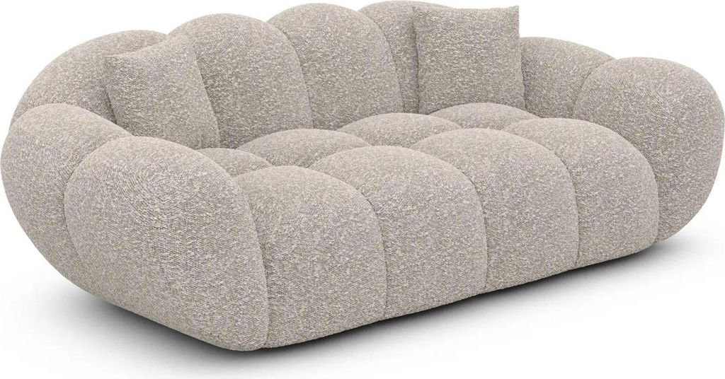 Bouclé 2-Sitzer Couch Liva Sand