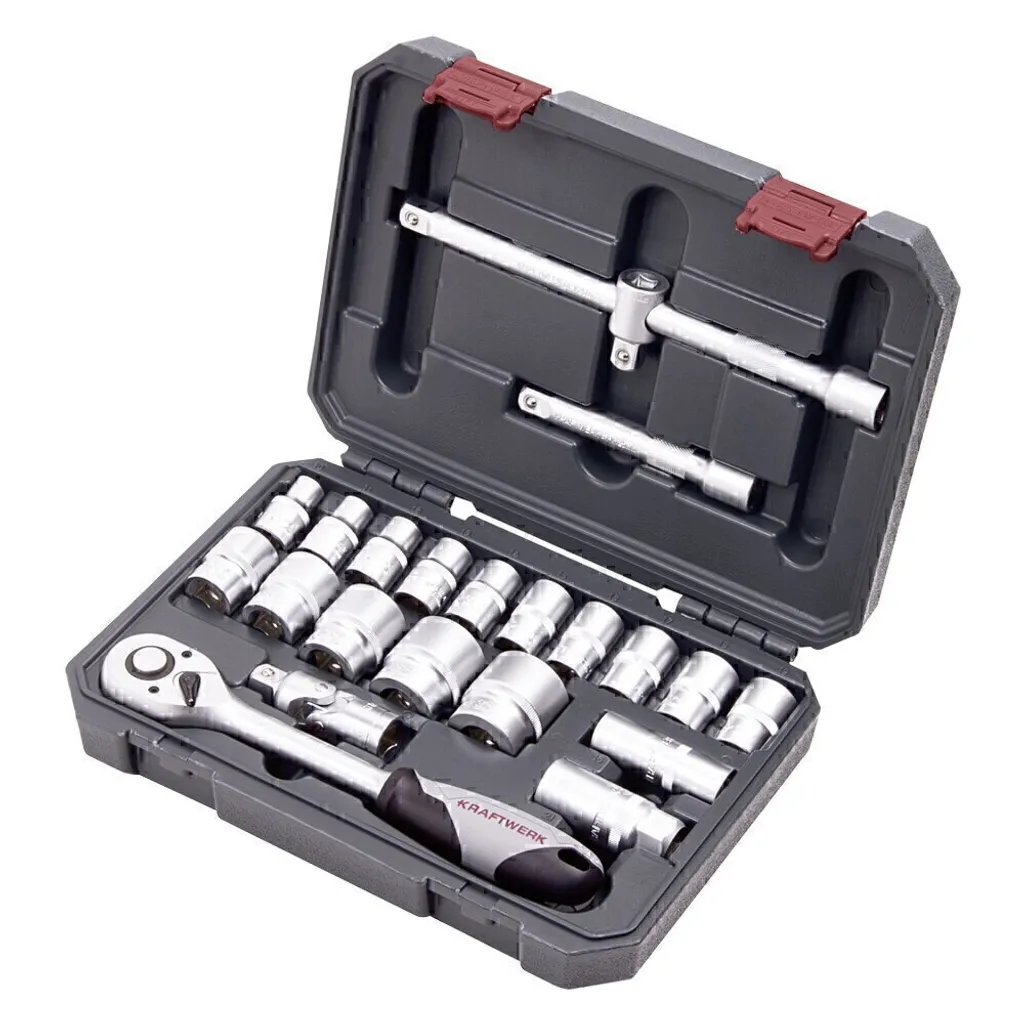 KRAFTWERK KRA 204.102.200 Set di chiavi a bussola BASIC LINE, 1/2", 22 pezzi.