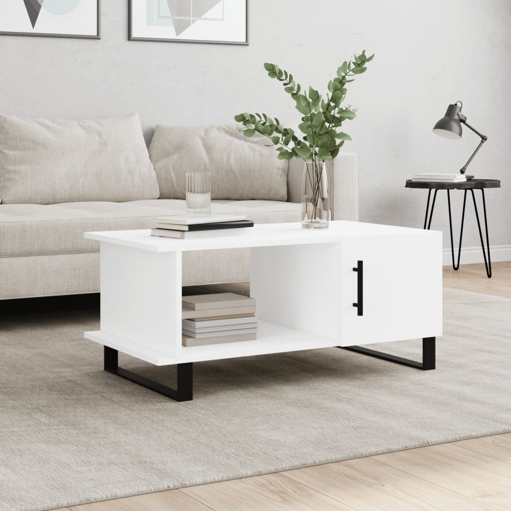 "Rabatt" Couchtisch modern - Wohnzimmertisch - Einfache Montage - Weiß 90x50x40 cm Holzwerkstoff - Kaffeetisch CC22500