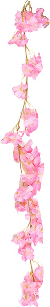 künstliche Kirschblüte Frischwecker 135 Blumenkopf Faux Seidenblumwand Hanging künstliche Rosenrebe für Hochzeit-Dunkelpink