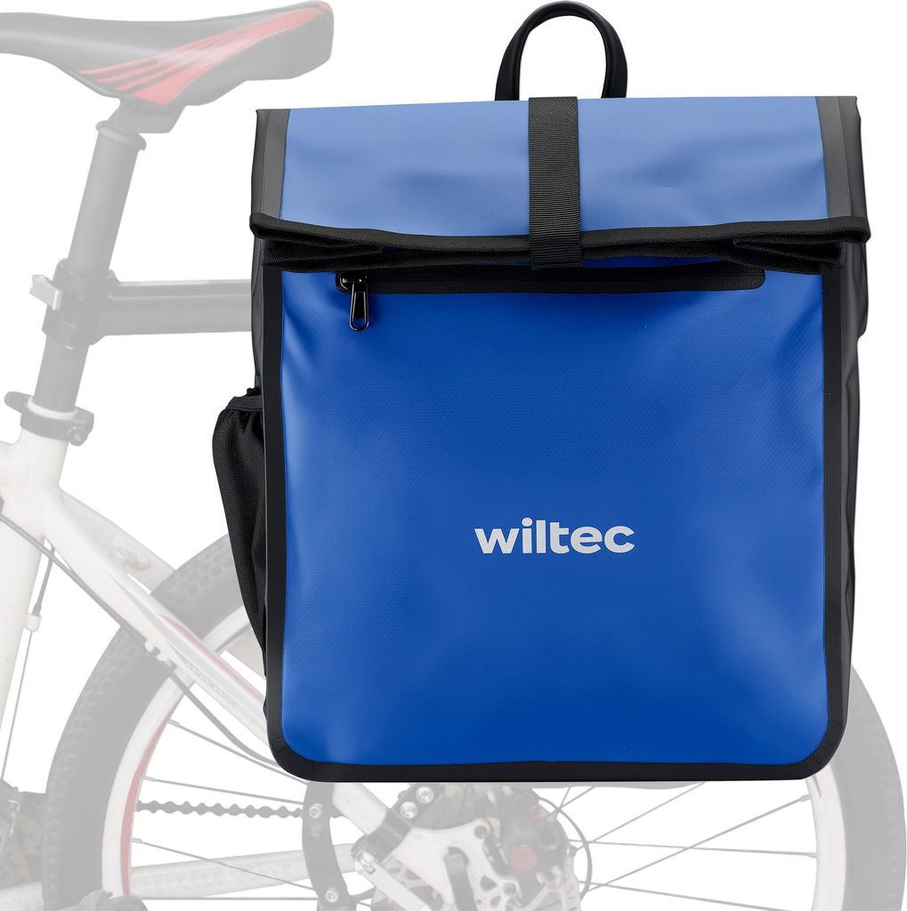 Wiltec Sacoche étanche pour porte-bagages bleue – capacité Image du produit 