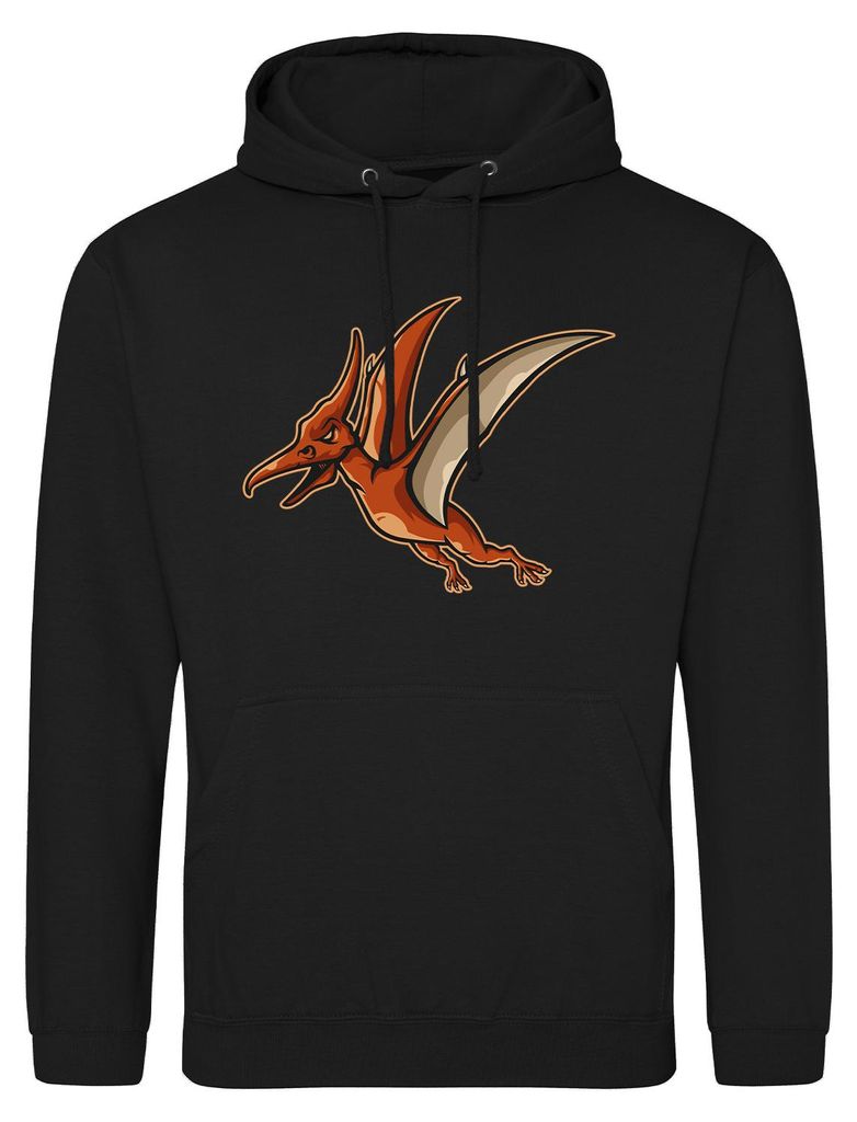 Huuraa Uni Hoodie Pteranodon Dinosaurier S Deep Black Vegan Sweatshirt Geschenkidee