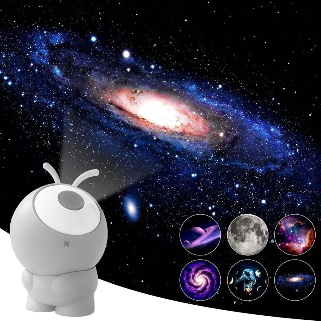 Sternenhimmel Projektor Aufladbar Planetarium Sternenprojektor 360° Verstellbare Galaxis Lampe für Kinderzimmer Schlafzimmer Party Deko
