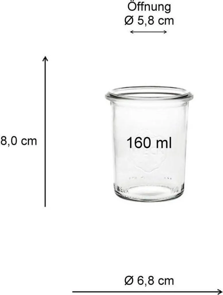Megusta! Set 6 Vasetti Per Conserve Diamante 280ml Con Coperchi Cuore - Per Marmellata, Cottura, Regalo + 12 Etichette - 2