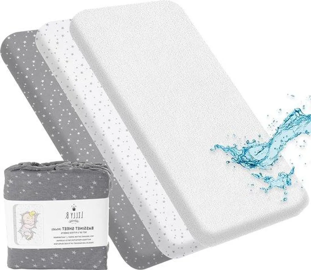 Lot de 3 Draps-housses Snuzpod Coton Imperméable 90x55 cm pour Poussette