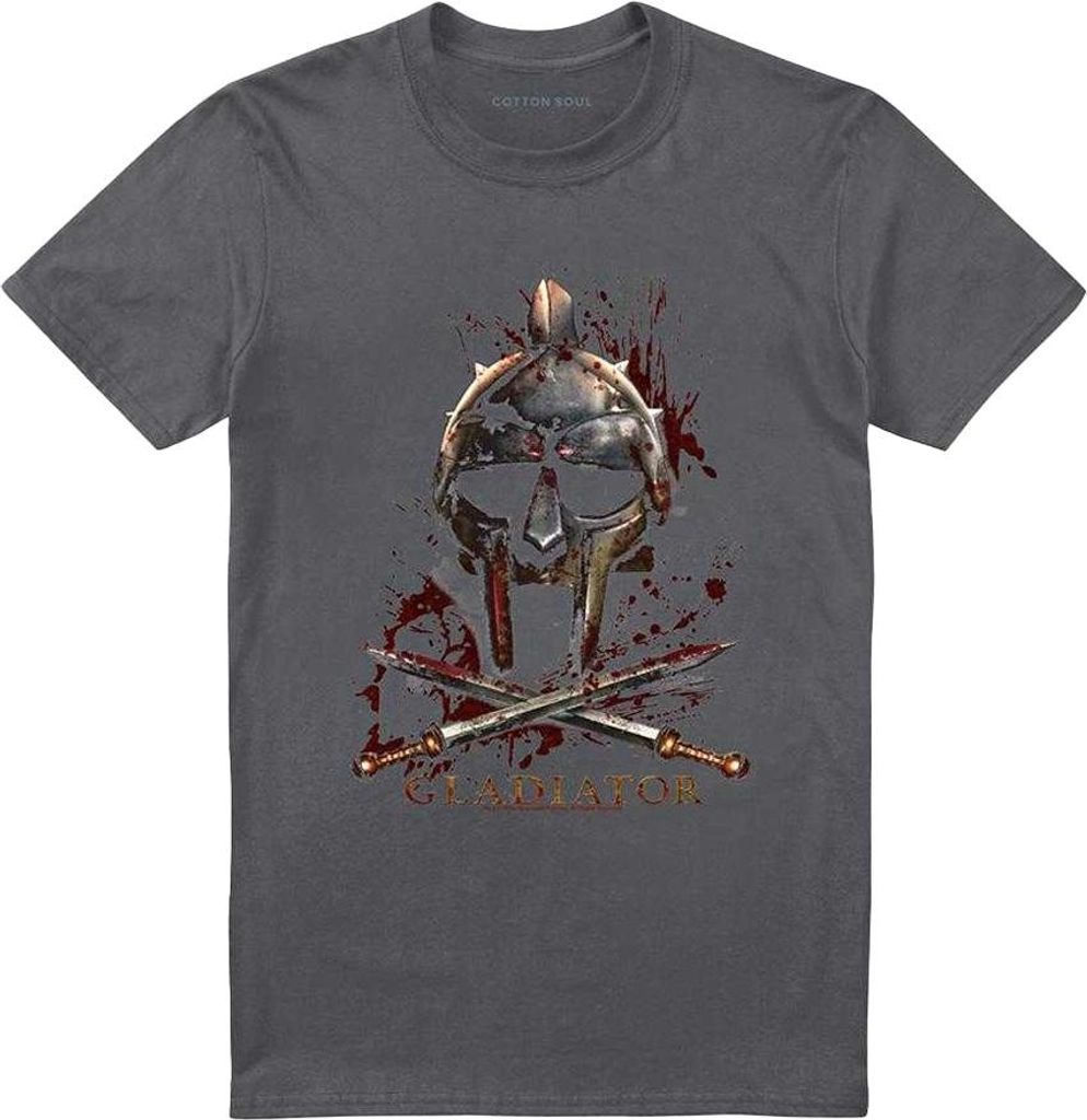 Gladiator - T-Shirt für Herren/Damen Uni TV28265 (XXL) (Holzkohle)