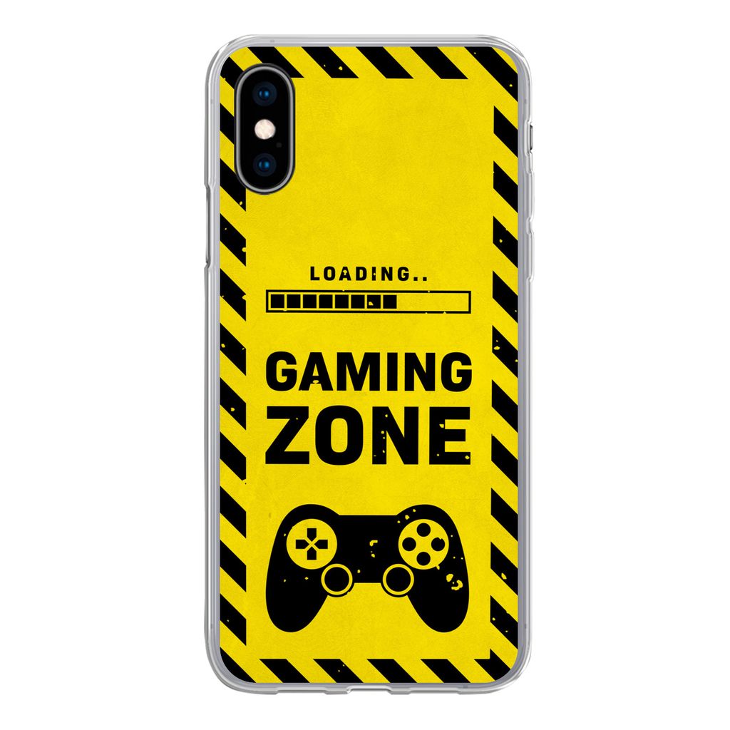 MuchoWow Handyhülle Schutzhülle Hülle für iPhone X Spiele - Zitate - Controller - Spielzone - Spiel Silikon Softcase Handy Hülle - Handyhülle