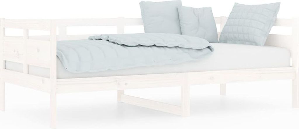 vidaXL Denná posteľ Biela masívna borovica 90x190 cm Obrázok produktu 