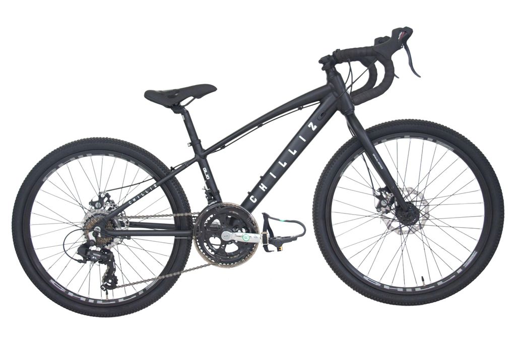 CHILLIZ Kinderrad Gravelbike 24 Zoll GL.10 schwarz-matt