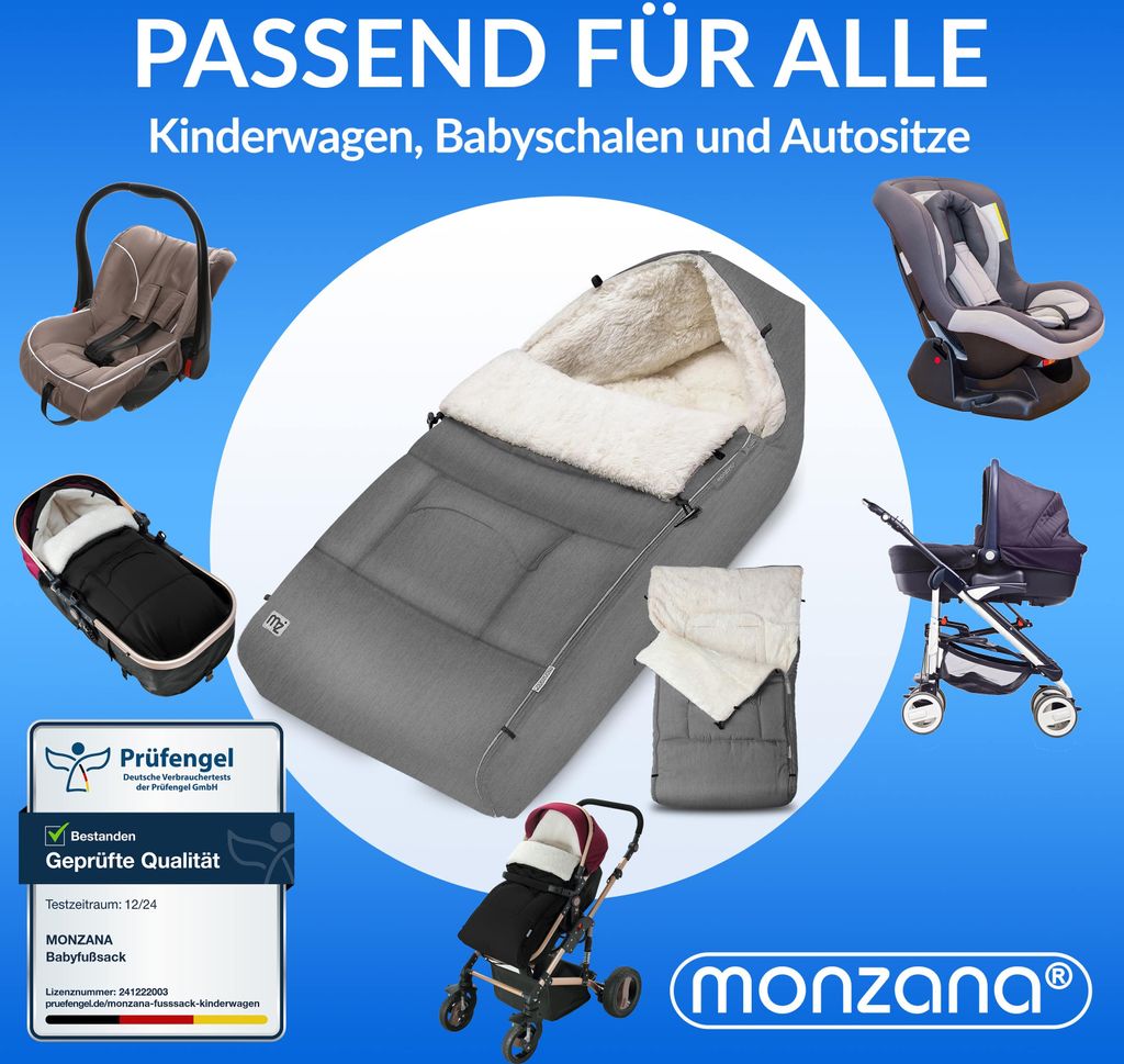 Monzana Voetenzak - voor Kinderwagen of Stoeltje - 93x56cm Roze