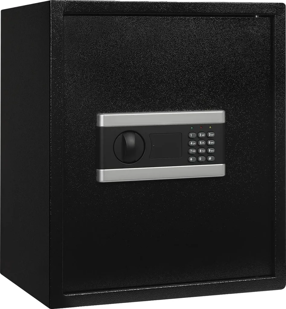 Coffre-fort blindé noir avec alarme et clavier numérique électronique