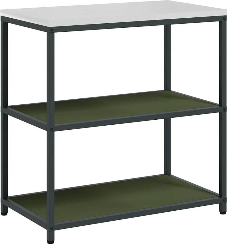 vidaXL Küchenaufbewahrung HATTEM Olivgrün 90 x 50 x 92 cm Stahl