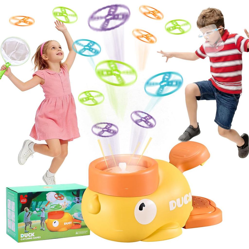Frisbee Spielzeug Kinder Outdoor Set mit Werfer & 8 Produktbild 