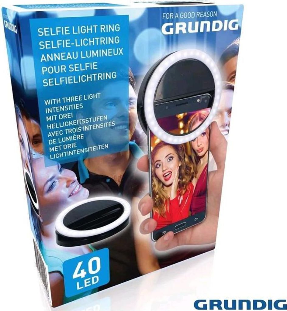 Kroužek selfie světla Grundig, 36 LED, 3 úrovně jasu Obrázek produktu 