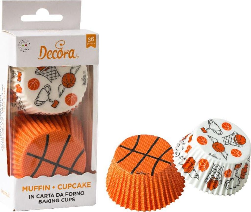 Košičky na cupcakes basketball, 36ks Obrázek produktu 
