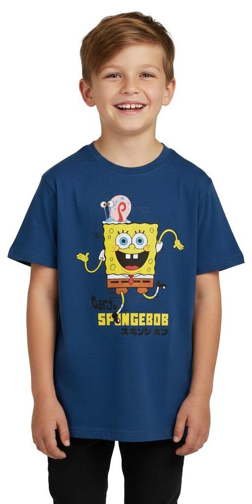 Spongebob Schwammkopf T-Shirt für Jungen - Gary & Spongebob Produktbild 