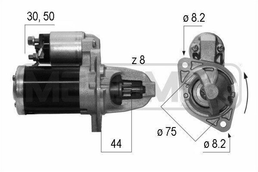 ERA 220519A - OE 135 151 01 01 Anlasser, Starter für Forfour (454)