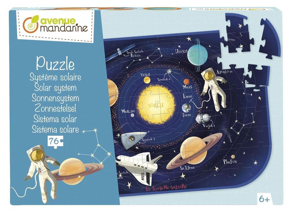Puzzle Avenue Mandarine, système solaire 56x40cm Image du produit 